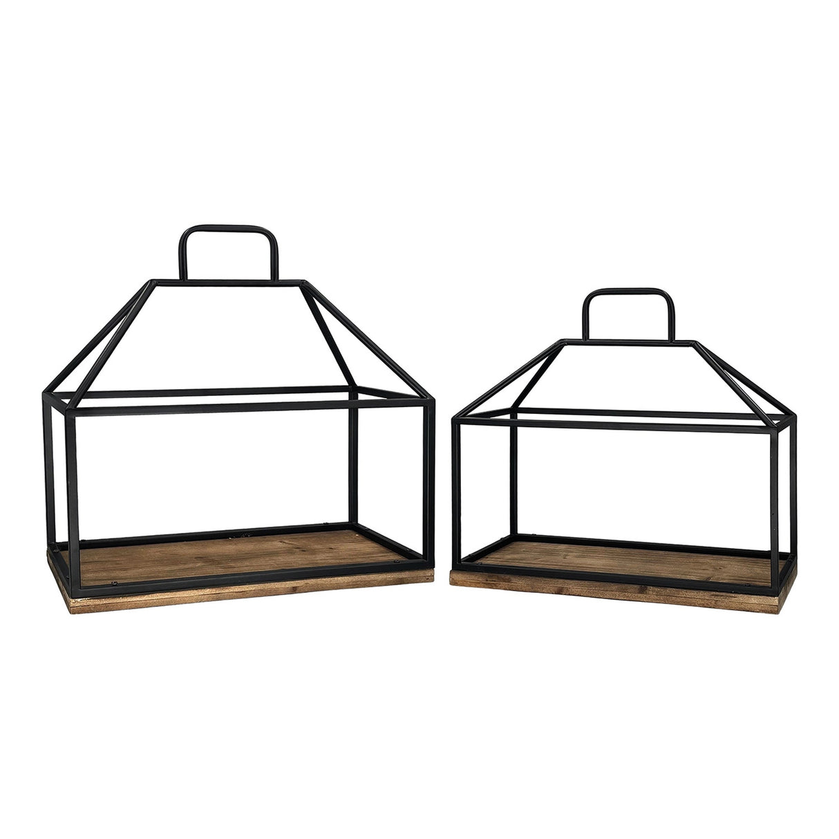 Black Frame Home Lanterns - 2 Sizes