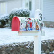 Close-up of snowman & friends mailbox cover detail from Magnolias Home Decor