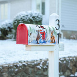 Close-up of snowman & friends mailbox cover detail from Magnolias Home Decor