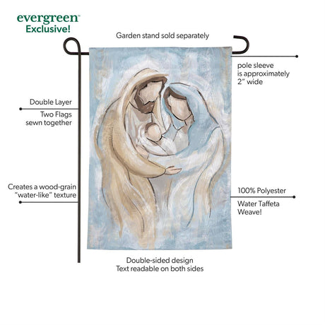 Nativity Holy Miracle Moire Reversible Garden Flag view 5 from Magnolias Home Decor