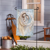 nativity holy miracle moire reversible garden flag, outdoor safe, for farmhouse christmas home decor from Magnolias Home Decor