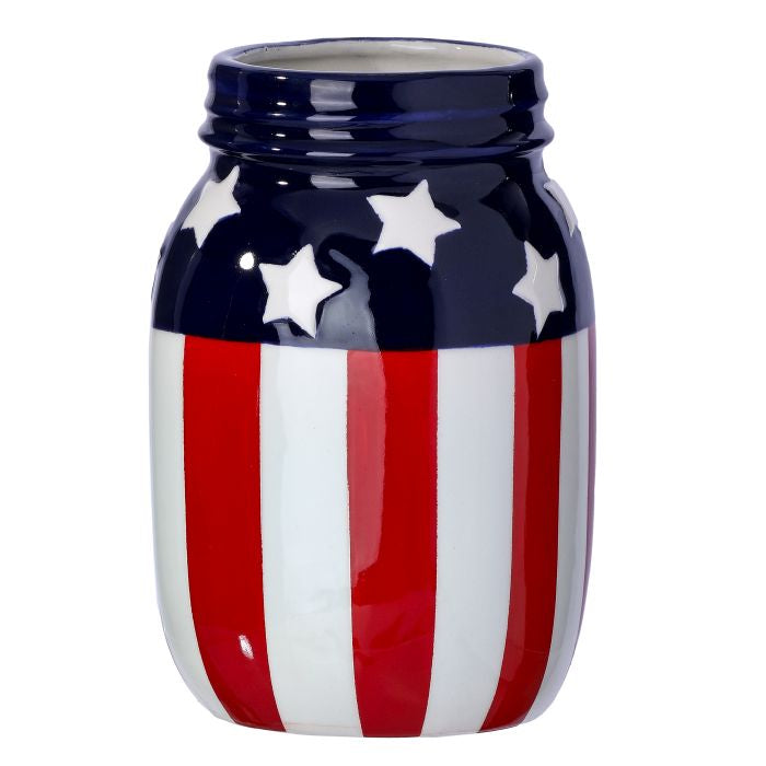 Resin American Spirit Canning Jar Vase