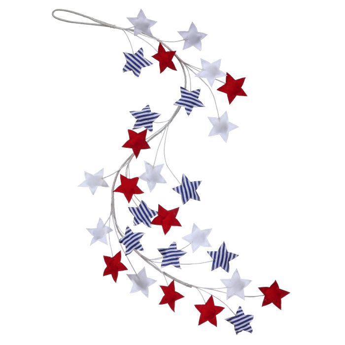 48" Fabric Americana Star Garland