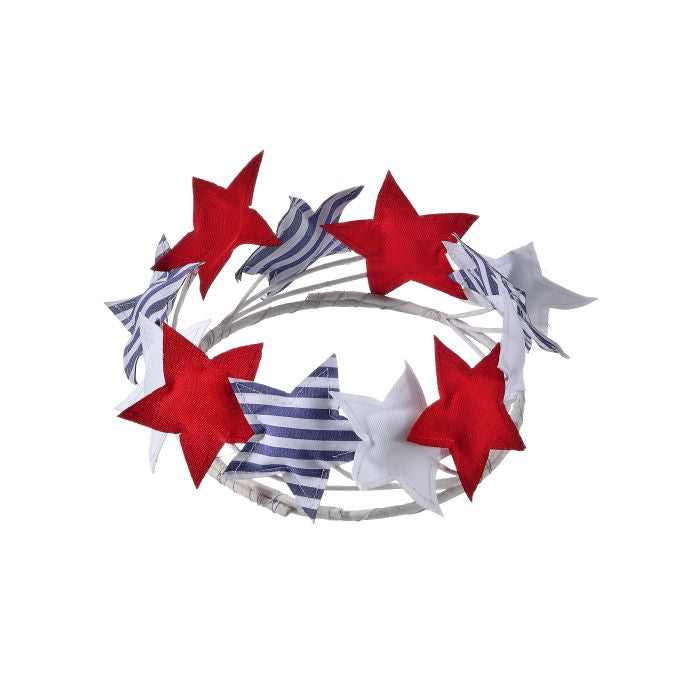 Fabric Americana Star Candle Ring