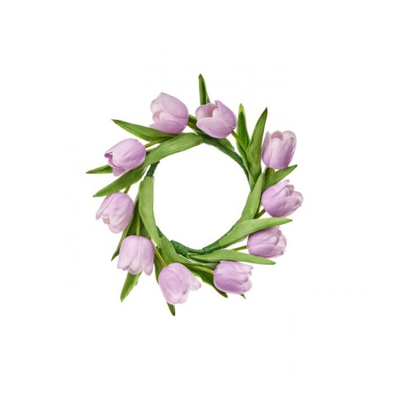 11" Purple Tulip Candle Ring