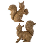 Antique Brown Resin Chalet Squirrel - 2 Styles