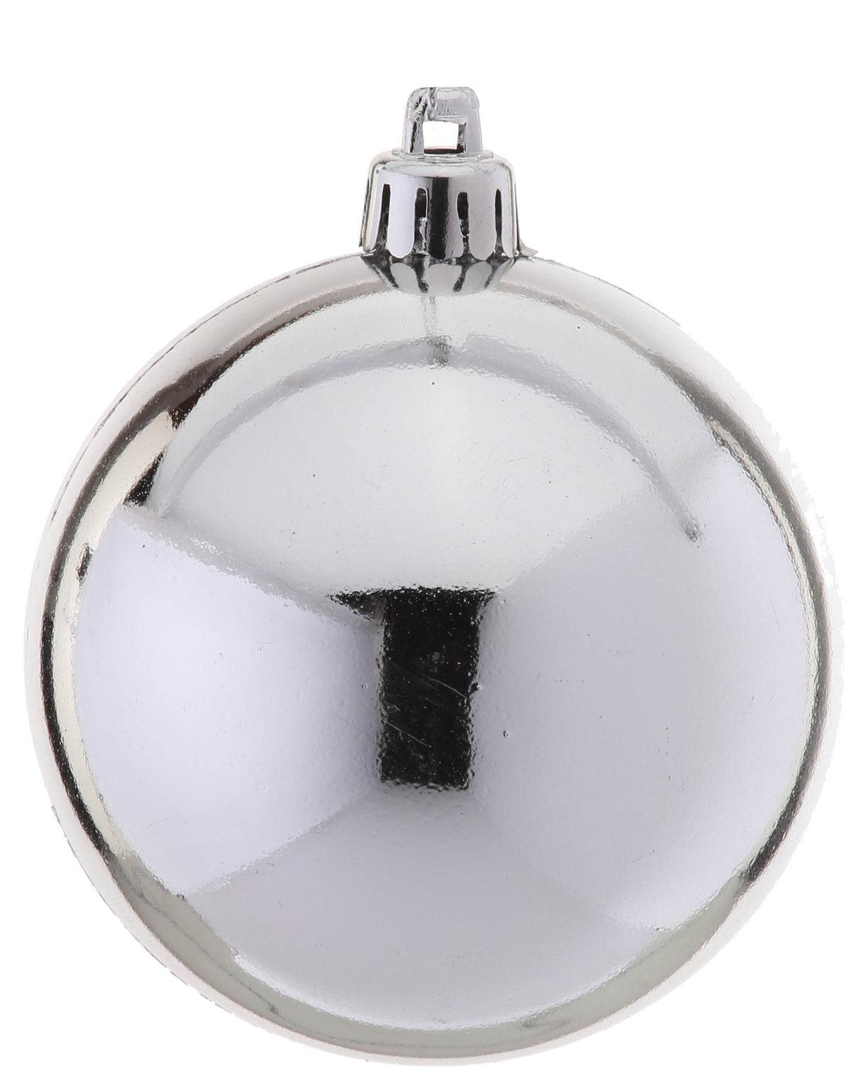 Silver Shiny Ornament Box of 6