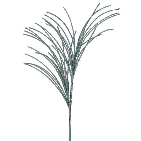 28" Icy Blue Beaded Sequin Grass Spray