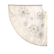 48" White Velvet Snowflake Tree Skirt