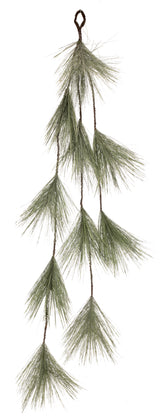 50" Frosted Long Needle Pine Drop Garland