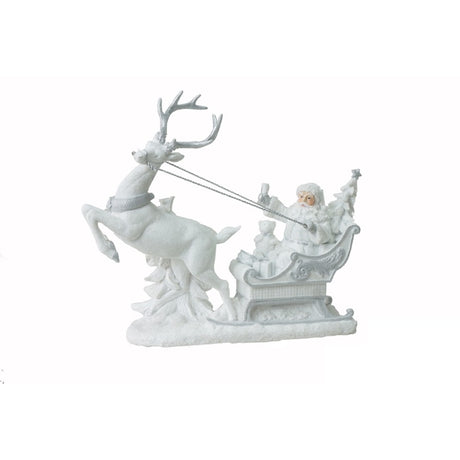11" Resin Santa on Sleigh