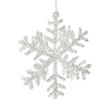 9" Clear 3D Acrylic Snowflake Ornament