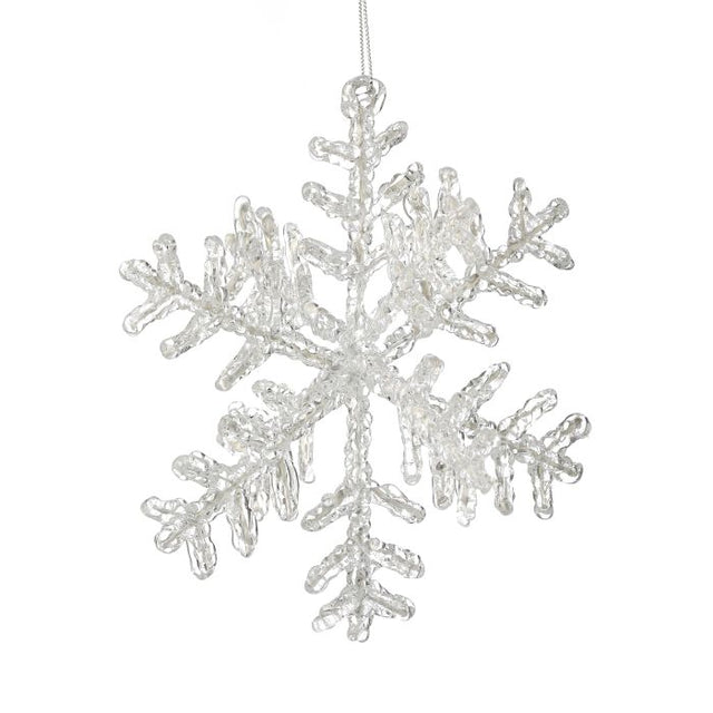 9" Clear 3D Acrylic Snowflake Ornament