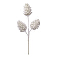 12.5" White Iced Cone Spray