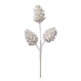 12.5" White Iced Cone Spray