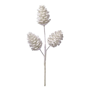 12.5" White Iced Cone Spray