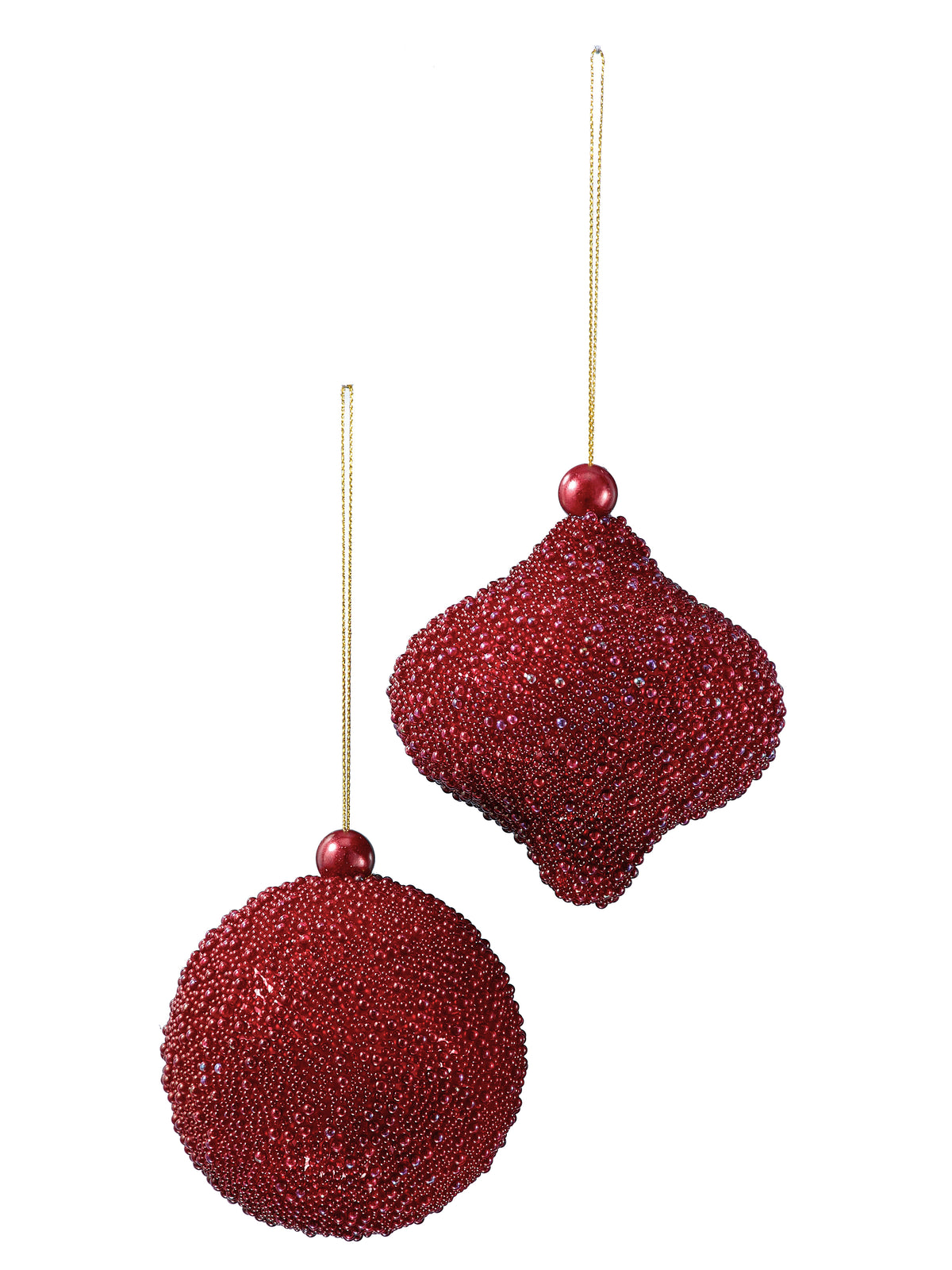 3.5" Beaded Ball and Onion Ornament