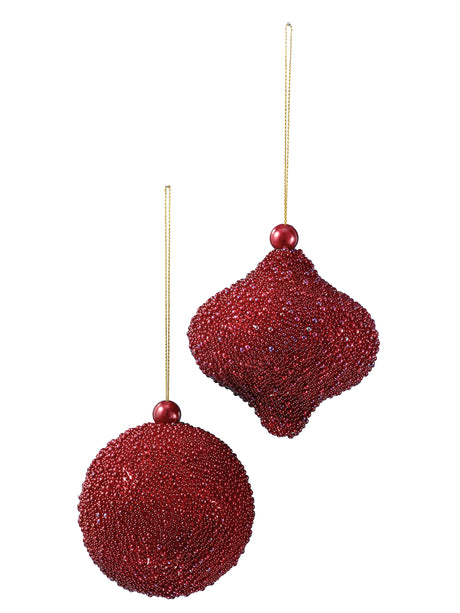 3.5" Beaded Ball and Onion Ornament