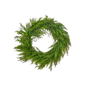 36" Real Touch Cedar and Norfolk Pine Wreath