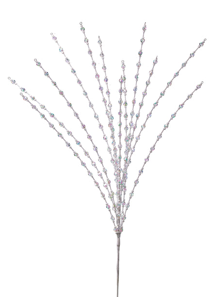 24" Iridescent Hanging Bead Spray