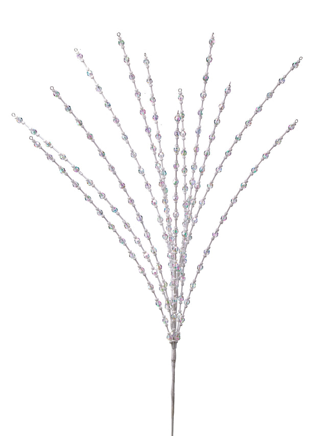 24" Iridescent Hanging Bead Spray
