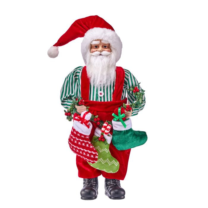 20" Santa with Stocking Garland