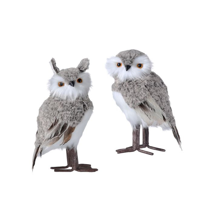 12.5" Fur Feather Forest Owl