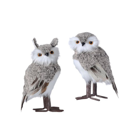 12.5" Fur Feather Forest Owl