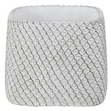 Whitewash Cement Net Pot