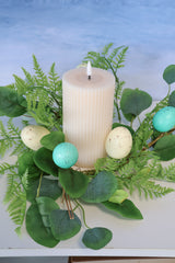 14" Egg & Eucalyptus Candle Ring