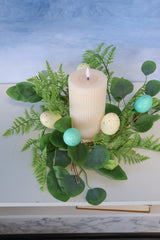 14" Egg & Eucalyptus Candle Ring