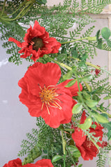 24" Punchy Poppy Wreath