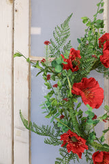 24" Punchy Poppy Wreath