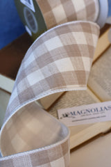 4" Soft Check Ribbon