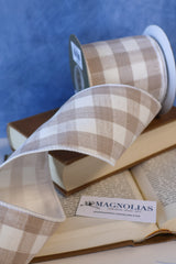 4" Soft Check Ribbon