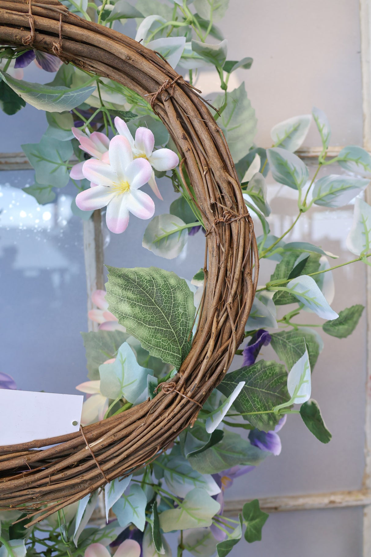 22" Purple Rain Pansy  Wreath