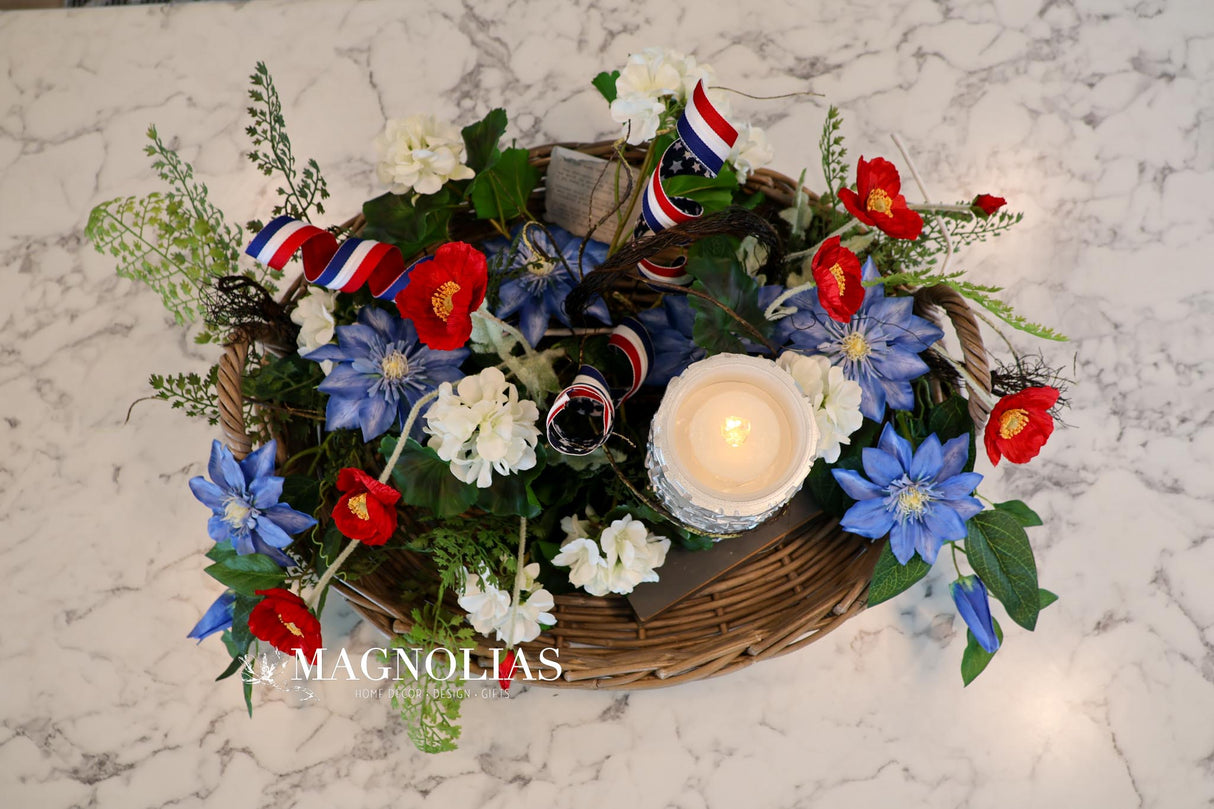 Silver Stars Fountain Candle