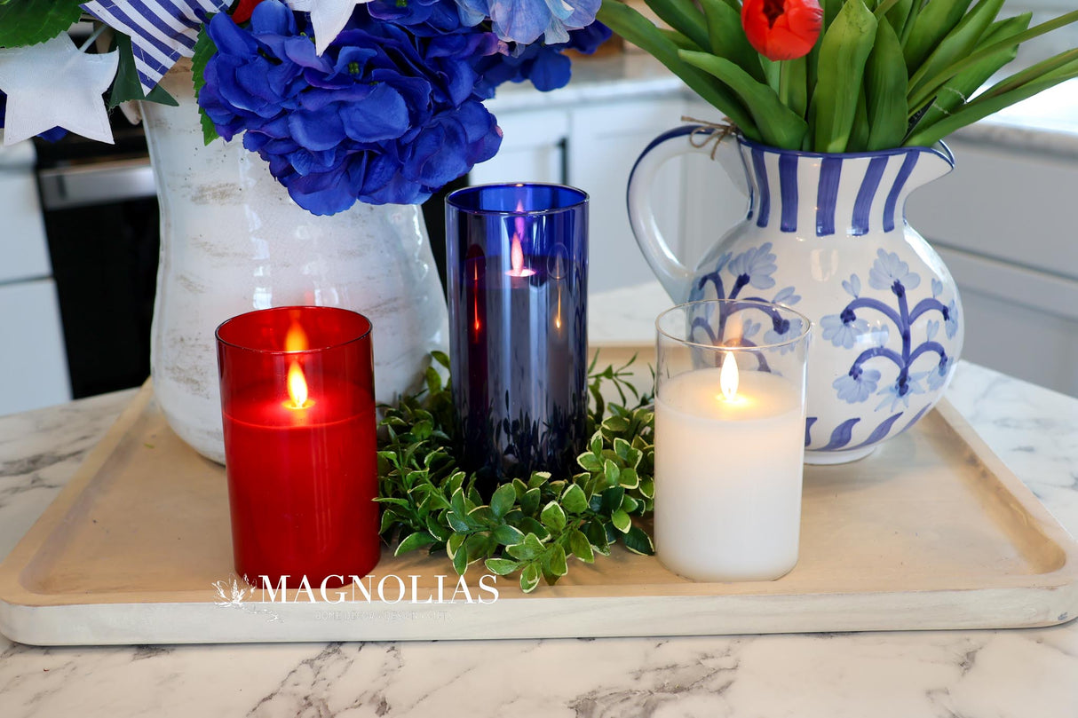 Blue Floral Pitcher