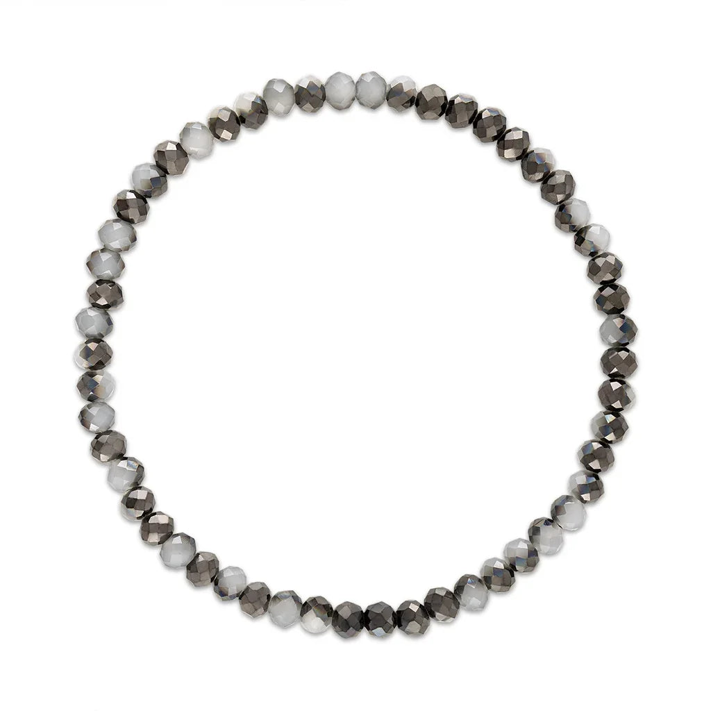 Gray Transitioning Stretchy Facet Mila-Mix Bracelet