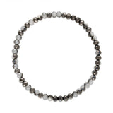 Gray Transitioning Stretchy Facet Mila-Mix Bracelet