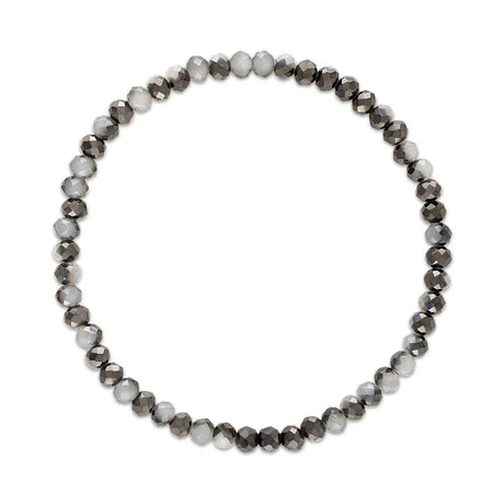 Gray Transitioning Stretchy Facet Mila-Mix Bracelet