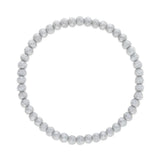 Light Gray Stretchy Facet Mila-Mix Bracelet