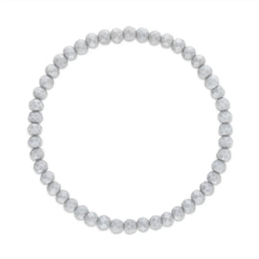 Light Gray Stretchy Facet Mila-Mix Bracelet