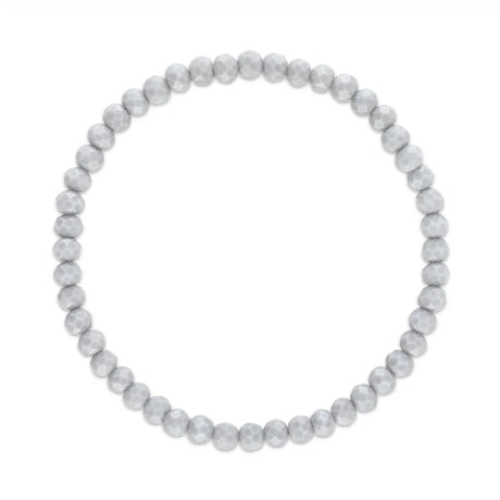 Light Gray Stretchy Facet Mila-Mix Bracelet