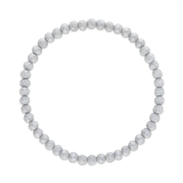 Light Gray Stretchy Facet Mila-Mix Bracelet