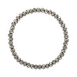 Smoky Metallic Gray Stretchy Facet Mila-Mix Bracelet