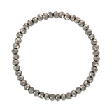 Smoky Metallic Gray Stretchy Facet Mila-Mix Bracelet
