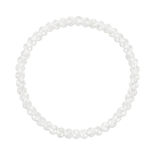 Clear Crystal Stretchy Facet Mila-Mix Bracelet