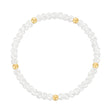 Clear Crystal with Gold Ball Stretchy Facet Mila-Mix Bracelet