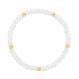 Clear Crystal with Gold Ball Stretchy Facet Mila-Mix Bracelet